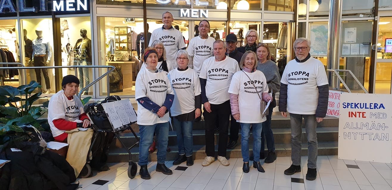 Demonstration mot renovräkningar 