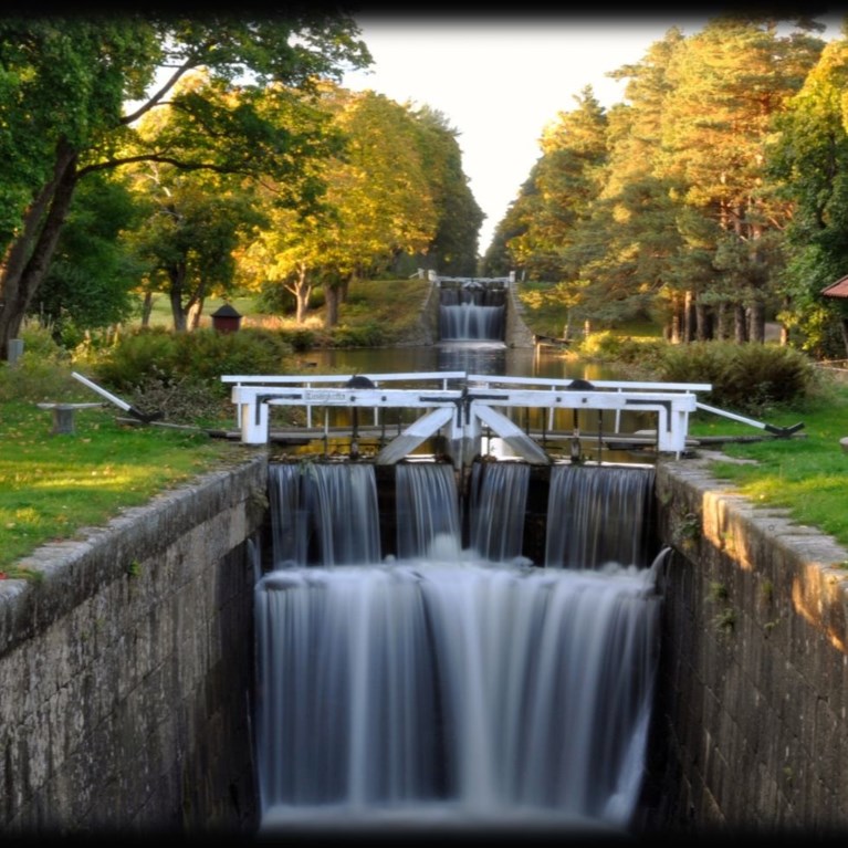 Slussport nära Hallstahammar