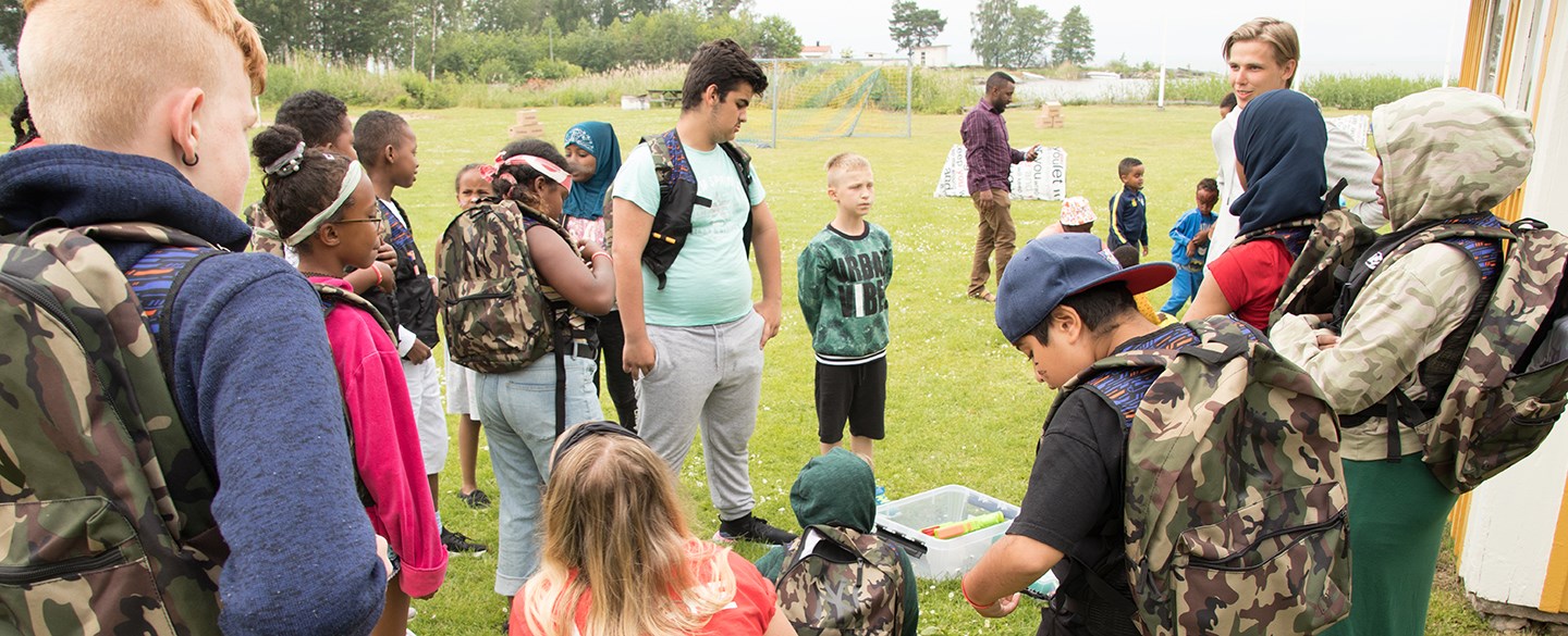 Läger med ungdomar, barn och ledare
