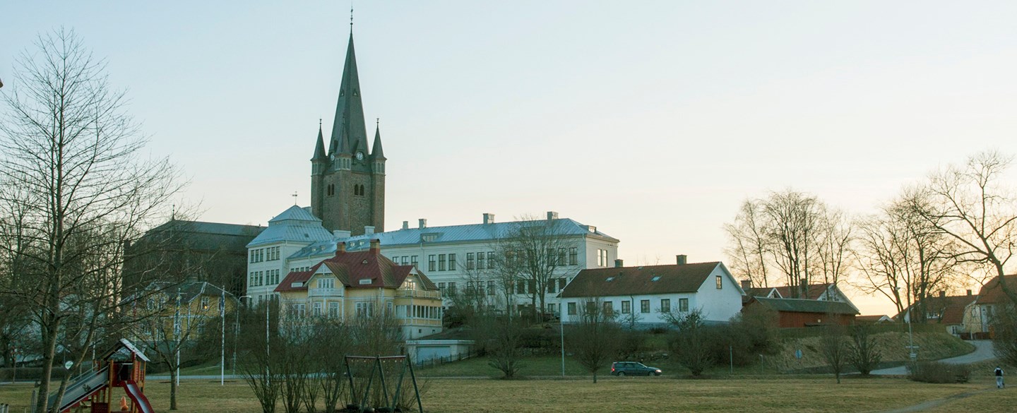 Mariestad i silhuett