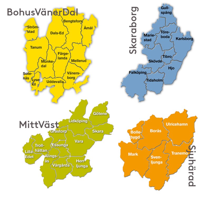 Fyra föreningar i regionen
