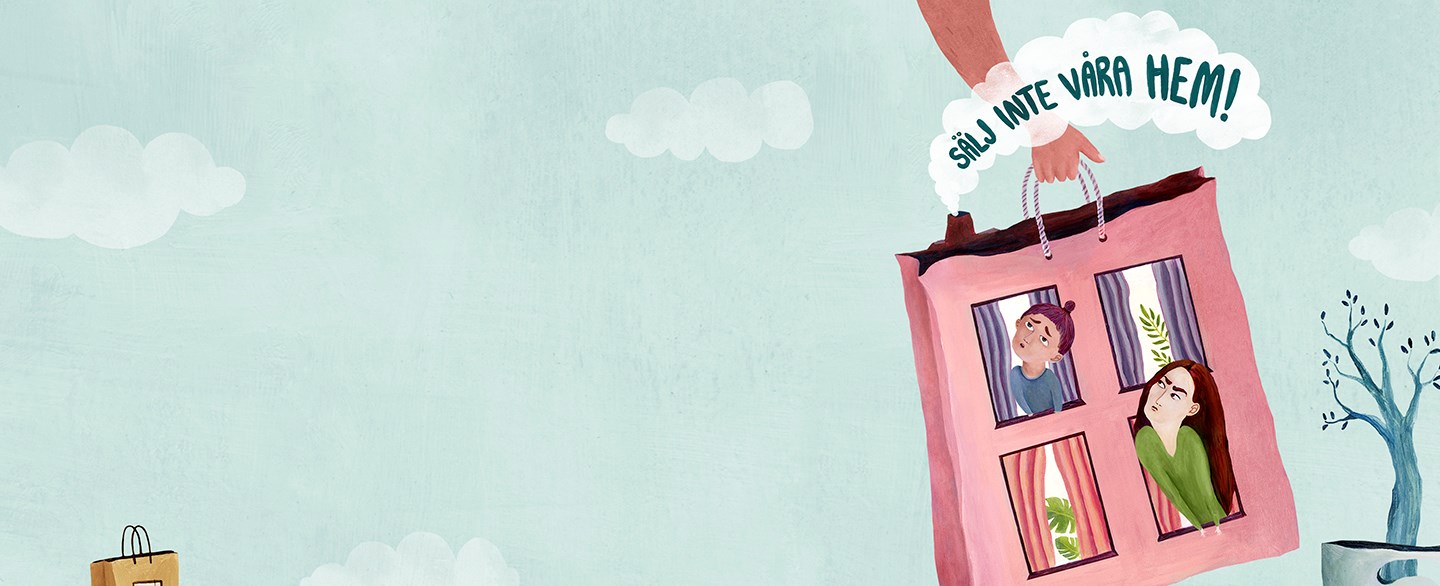 illustration Sälj inte ut våra hem