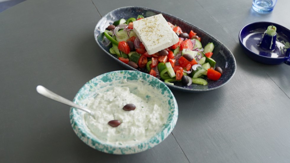 Grekisk sallad och tzatziki
