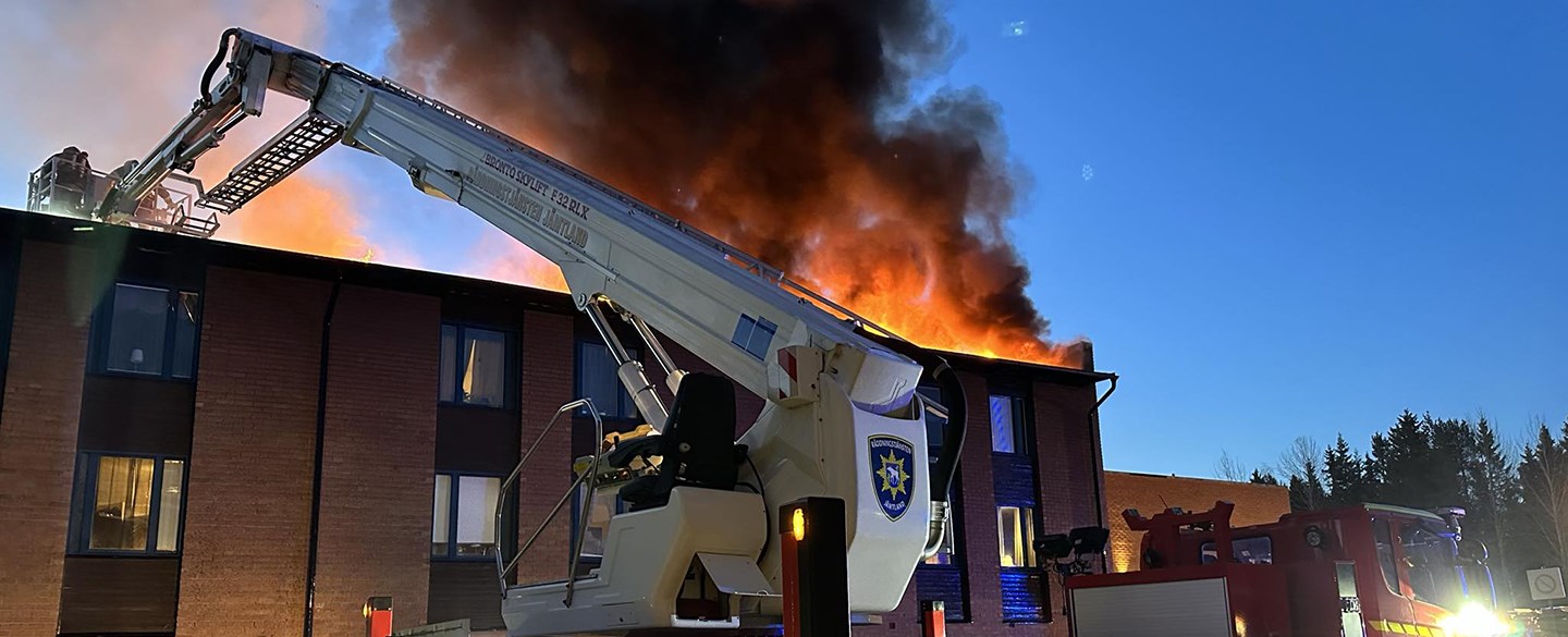 Brand på Körfältet i Östersund