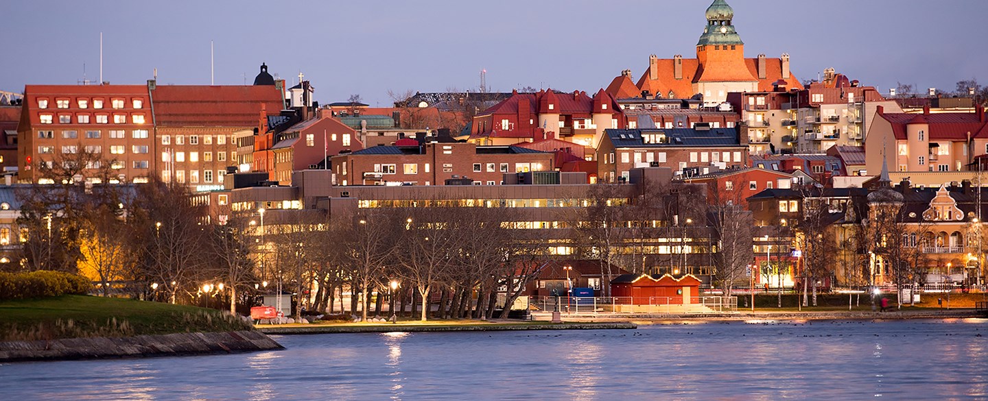 Bild över Östersund från Storsjön