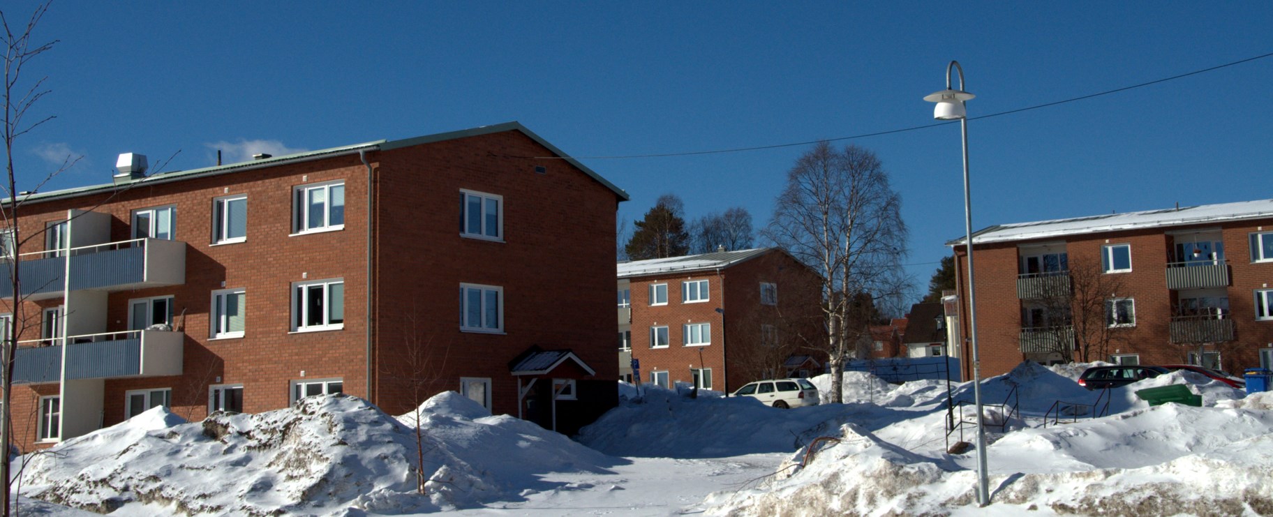 Bostadsområde vinter