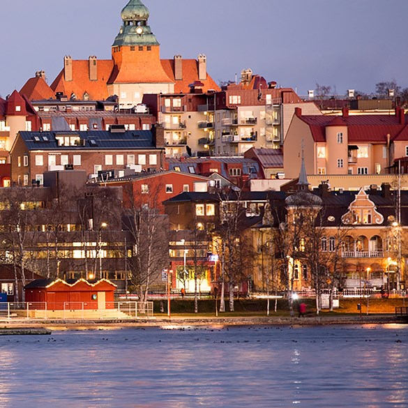 Östersund stad från Storsjön
