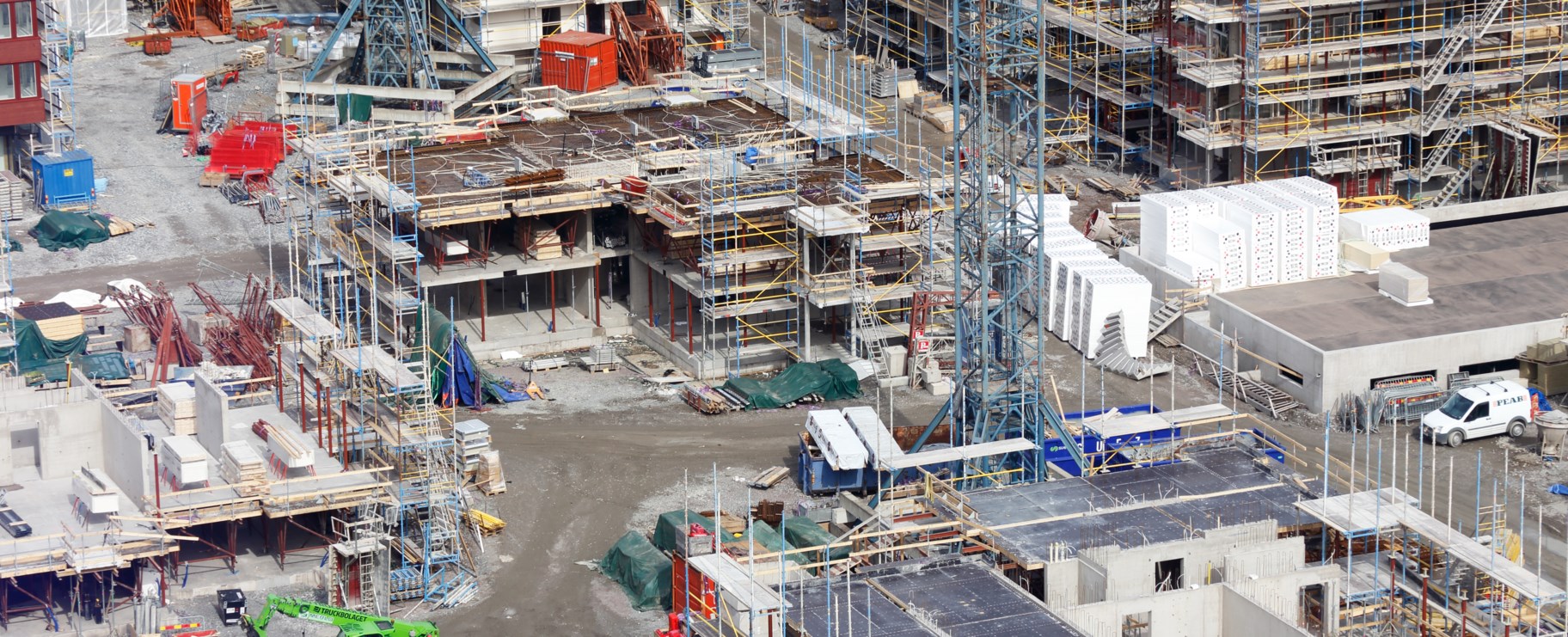 Byggarbetsplats i Örebro