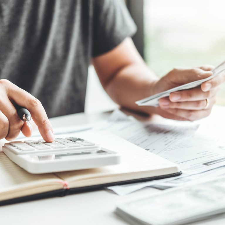 Räknar med miniräknare