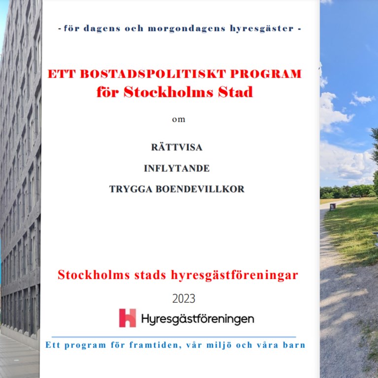 Bostadspolitiskt program Stockholms stad