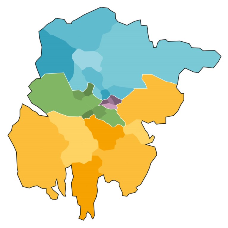 Föreningsområden region Stockholm karta