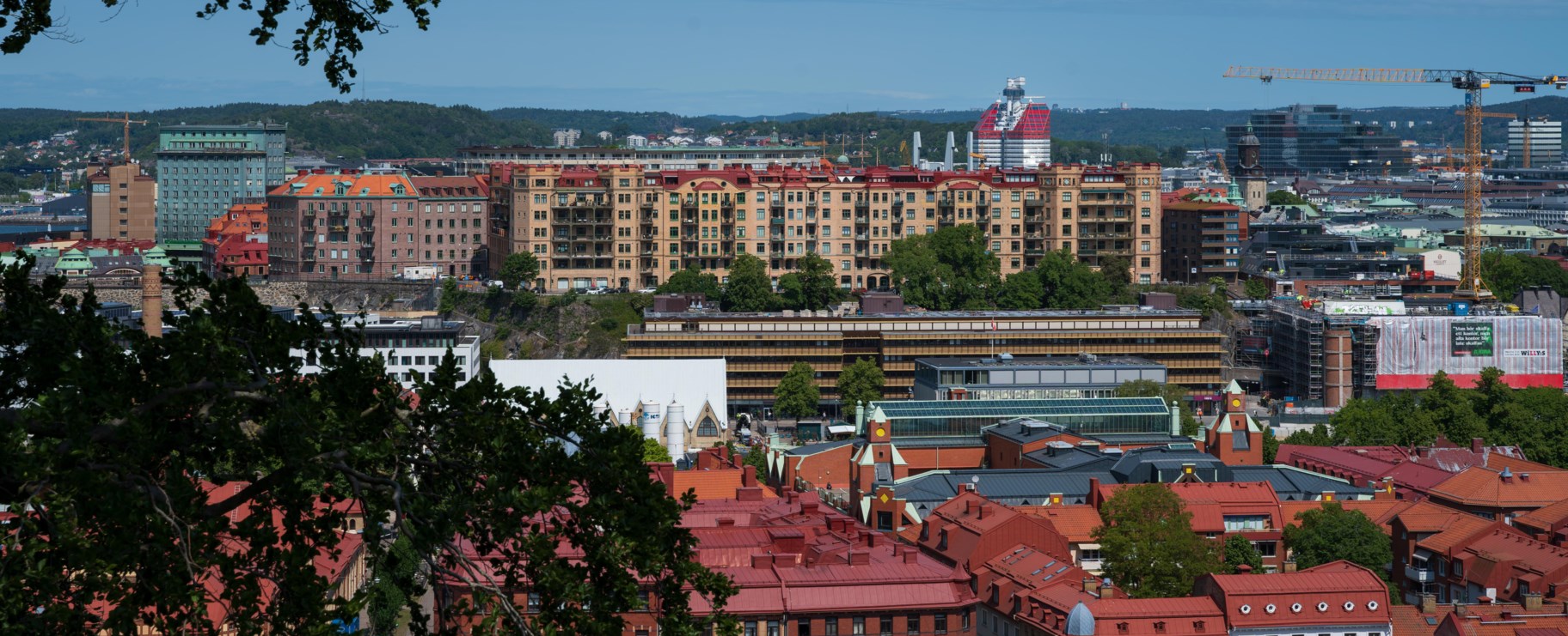 Översiktfoto där man ser delar av Kungshöjd och Haga i Göteborg.