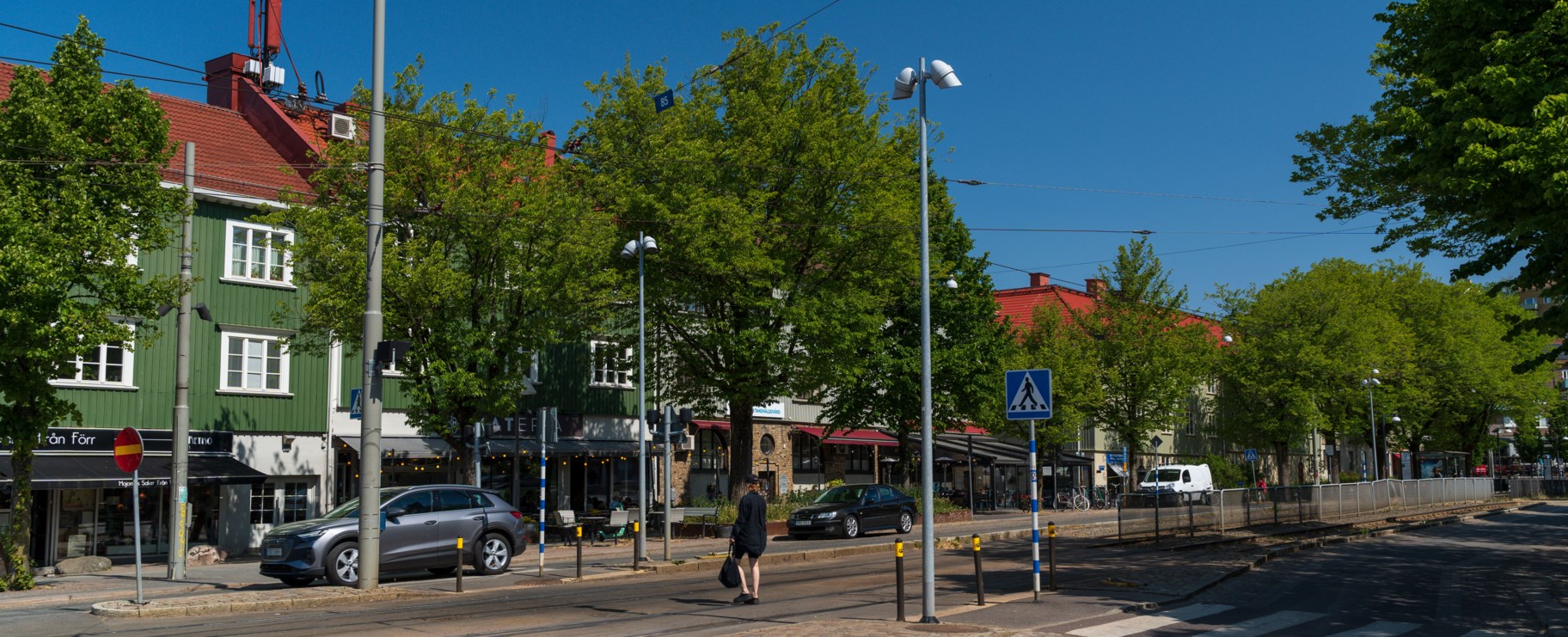 Foto från Majorna med typiska landshövdingehus.