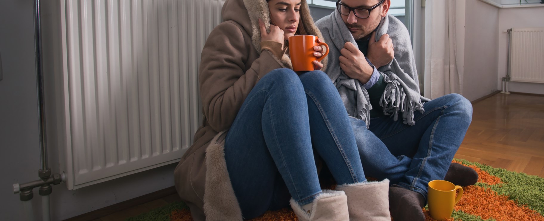 kallt i lägenheten, pas som fryser i sin bostad