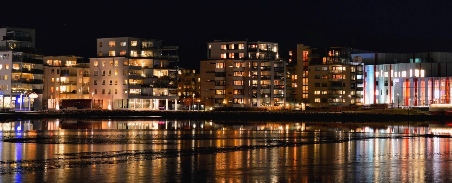 Kvällsbild på Jönköping