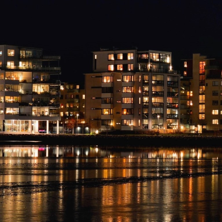 Kvällsbild på Jönköping