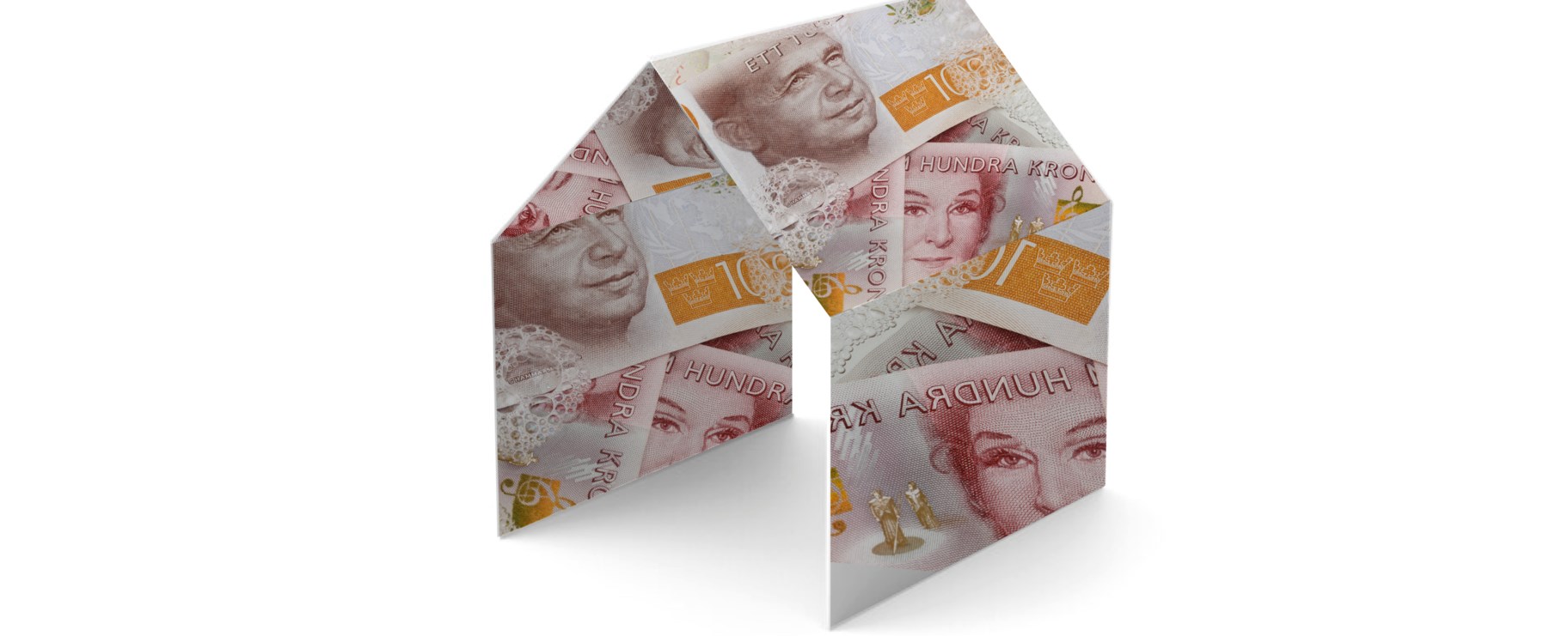 hus gjort av svenska sedlar