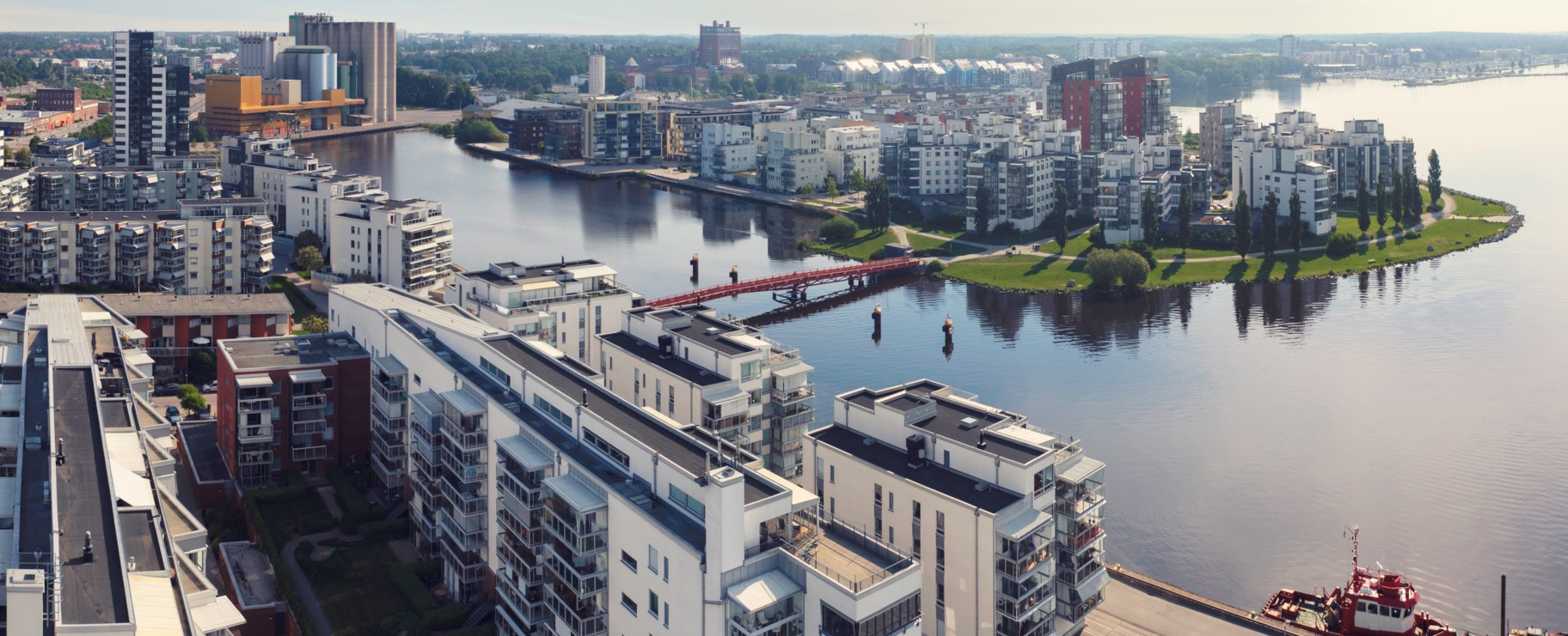 Västerås stad i solljus