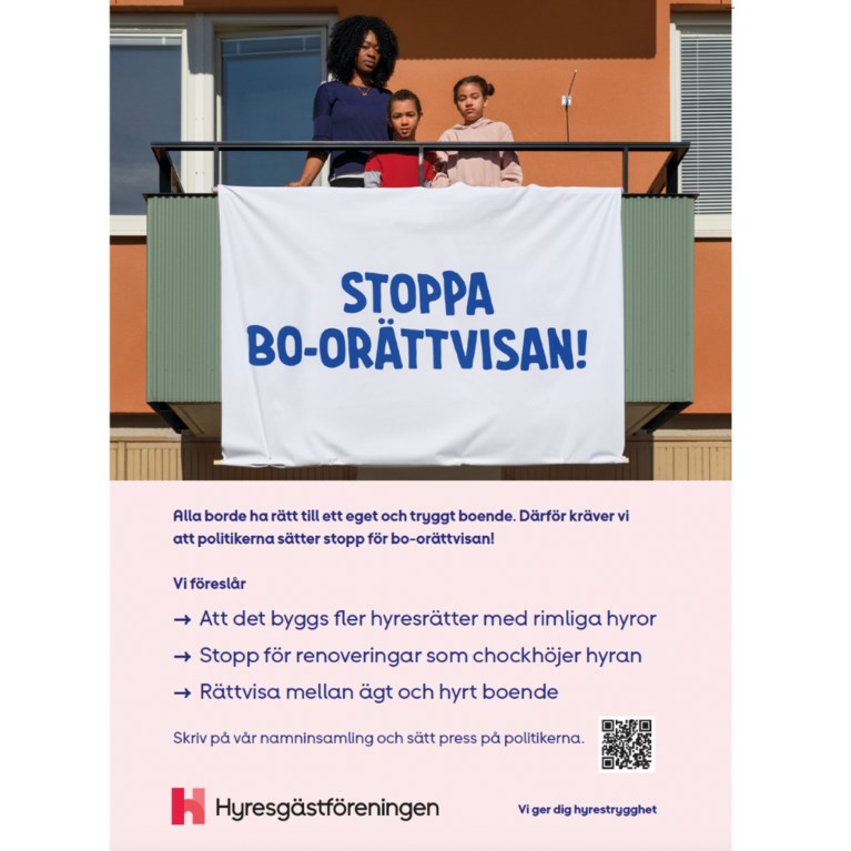 Affisch stoppa bo orättvisan